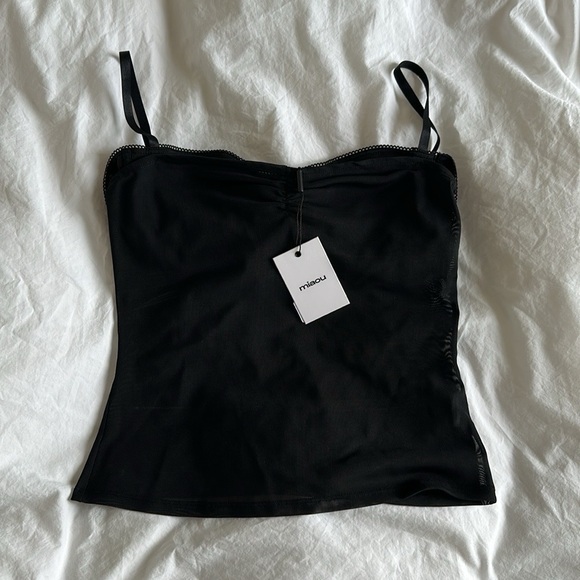Miaou Tops - Miaou Black Fitted Bustier Camisole